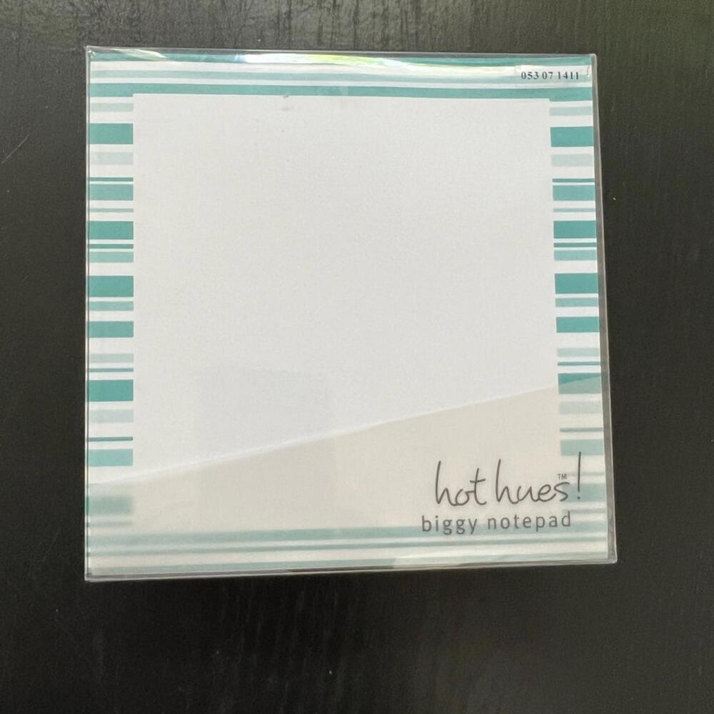 Hot Hues Biggy Notepad (500 count) with Multicolor Stripes